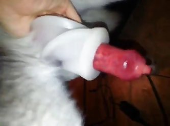Milking Her Dog
