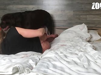 His Eyes Rolling To Heaven. Mommy Stood Up Coated In His Cum And Posed